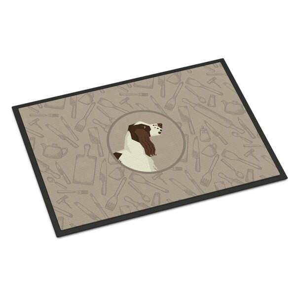 Carolines Treasures 18 x 27 in. English Springer Spaniel in the Kitchen Indoor or Outdoor Mat CK2184MAT - main